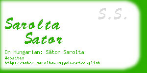 sarolta sator business card